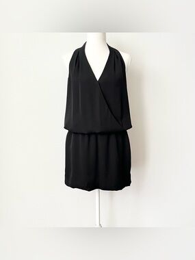 Joie 100% Silk LBD Little Black Mini Dress XXS Drapey Short Sexy Minimalist Chic